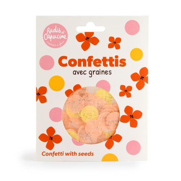 Radis et Capucine - Confettis à faire pousser - Graines de fleurs - PACKAGING_RECTO
